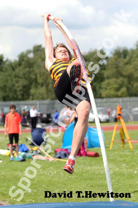 Josh Phillipson, under-17s pole vault, Northern under-15/17/20s.